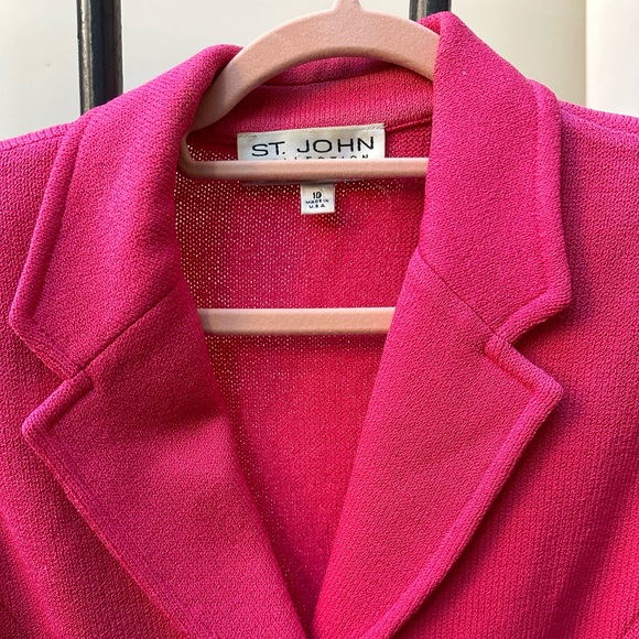 ST JOHN collection bright pink size 10 with buttons say ST JOHN - Picture 4 of 7